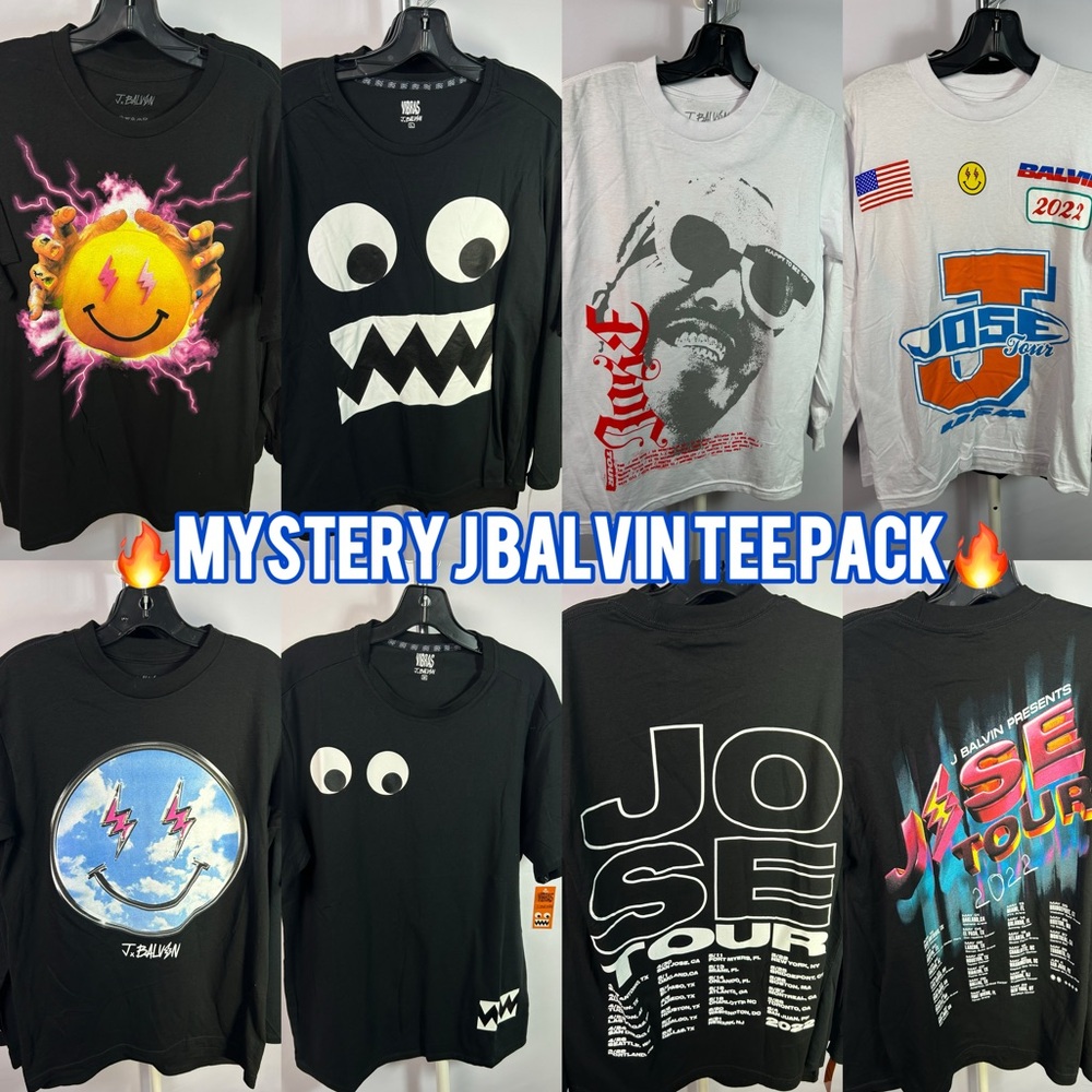 J BALVIN TEE PACK WHOLESALE - NWOT & NWT ✨🔥